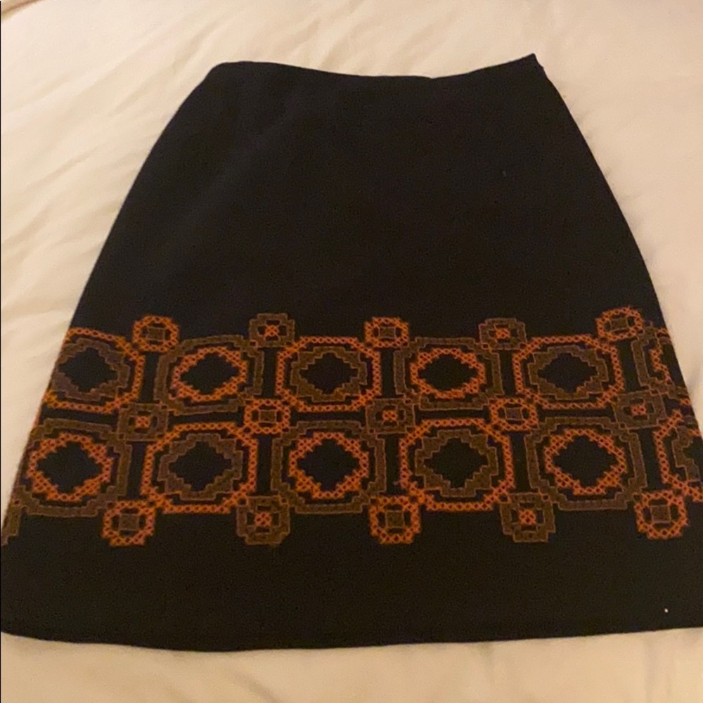One of a kind hand embroidered wrap skirt